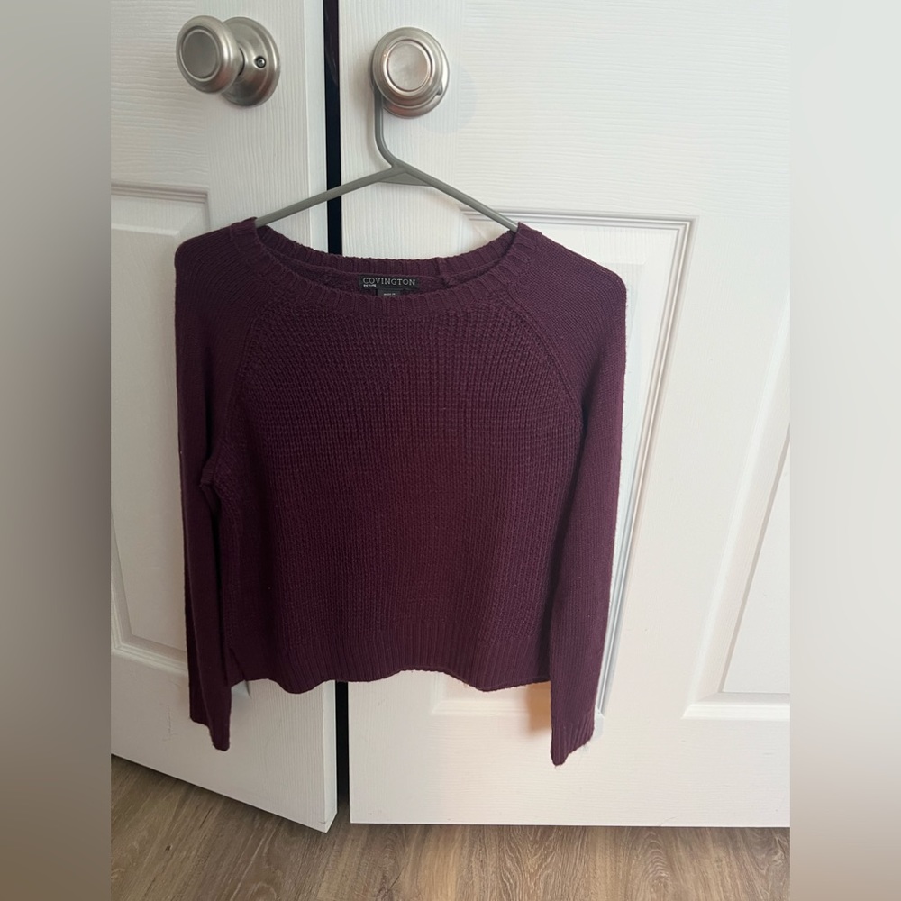 purple sweater